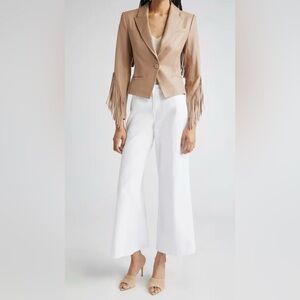 l'agence Vashti Fringed Leather Blazer